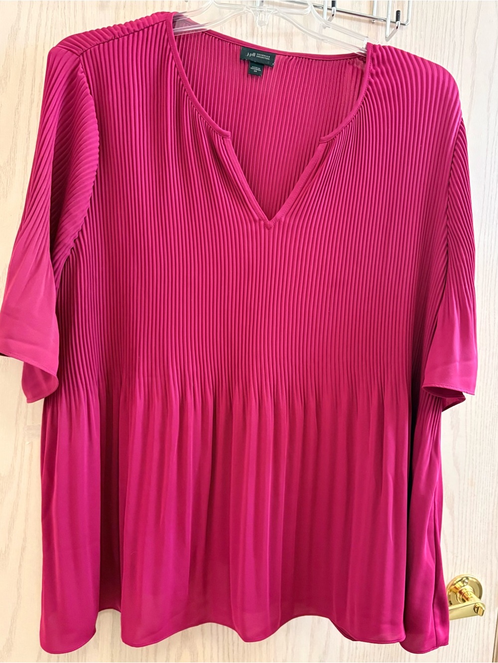 J. Jill Pleated V-Neck Tunic in Lovely Deep Rose
